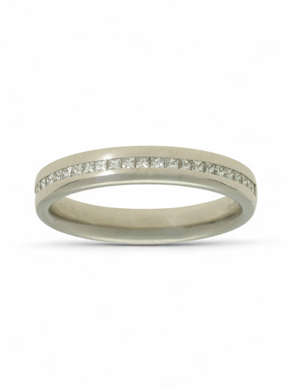 Diamond Half Eternity Ring 0.25ct Princess Cut in Platinum