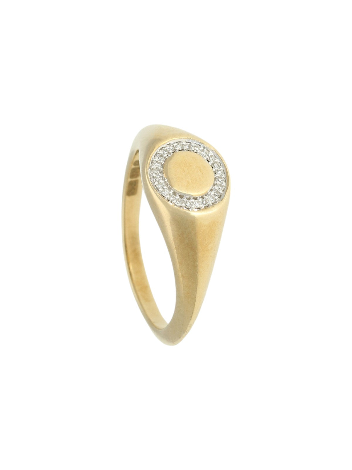 Diamond Signet Ring in 9ct Yellow Gold