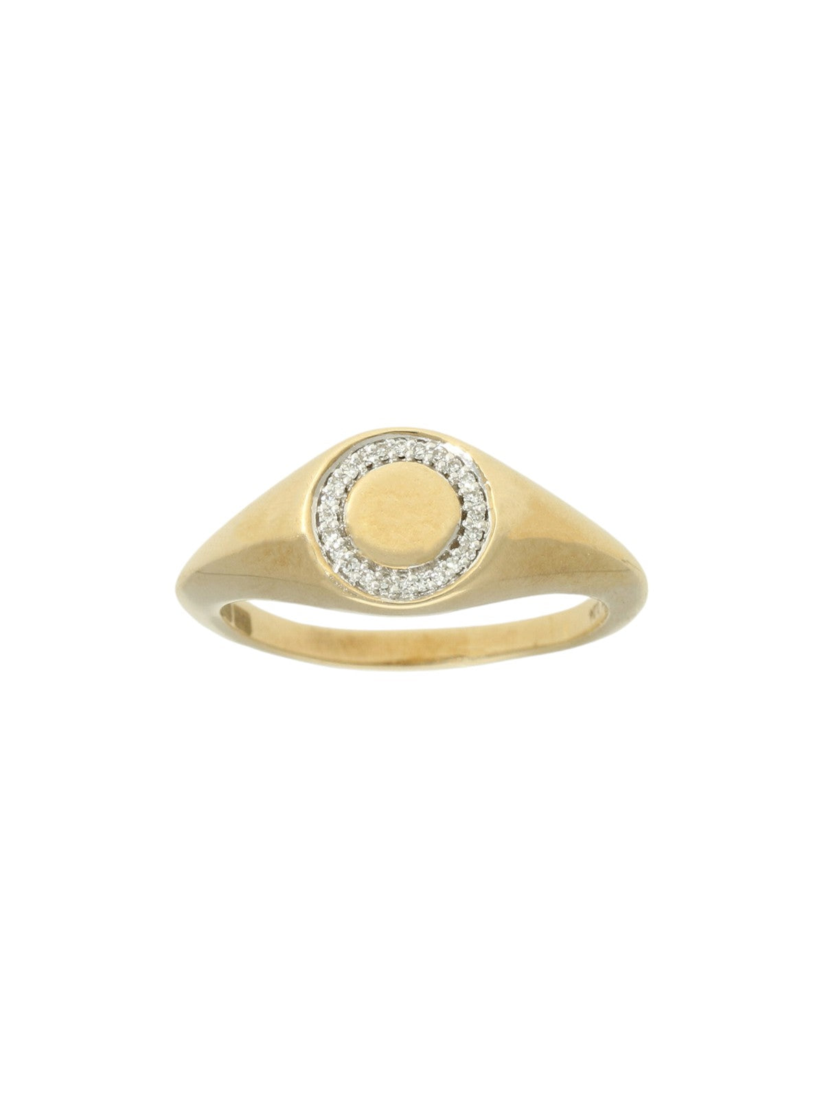 Diamond Signet Ring in 9ct Yellow Gold