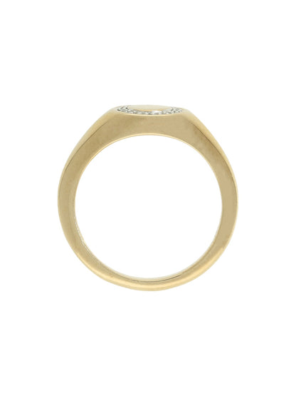 Diamond Signet Ring in 9ct Yellow Gold