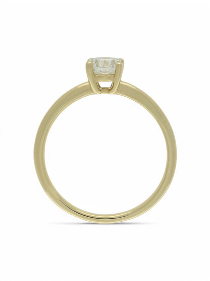 Lab Grown Diamond Solitaire Ring 0.65ct Brilliant Cut in 9ct Yellow Gold
