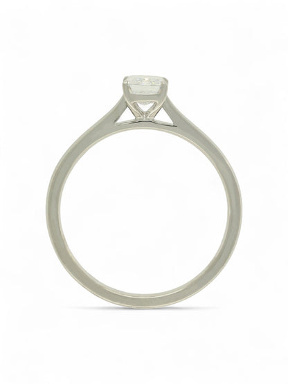 Lab Grown Diamond Solitaire Ring 0.70ct Emerald Cut in Platinum