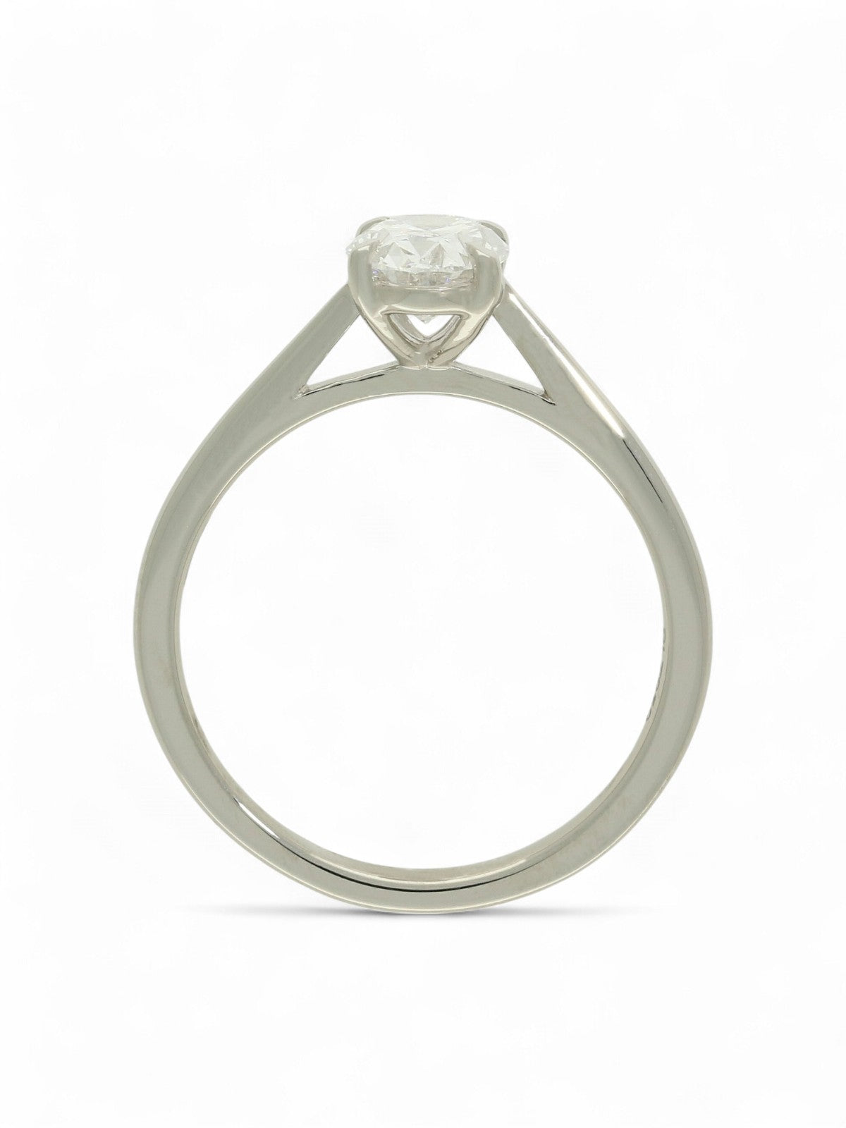 Lab Grown Diamond Solitaire Ring 1.00ct Oval Cut in Platinum