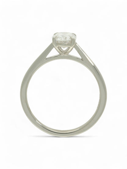 Lab Grown Diamond Solitaire Ring 1.00ct Oval Cut in Platinum