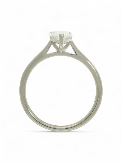Lab Grown Diamond Solitaire Ring 1.00ct Pear Cut in Platinum