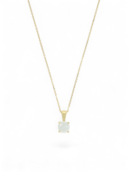 Lab Grown Diamond Solitaire Pendant 0.75ct Brilliant Cut in 9ct Yellow Gold