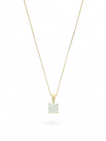 Lab Grown Diamond Solitaire Pendant 1.01ct Brilliant Cut in 9ct Yellow Gold