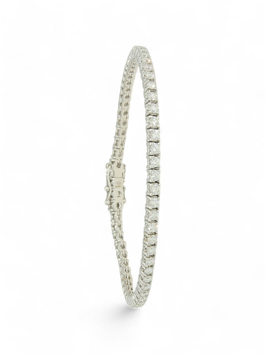 Lab Grown Diamond Bracelet 3.10ct Brilliant Cut in 9ct White Gold