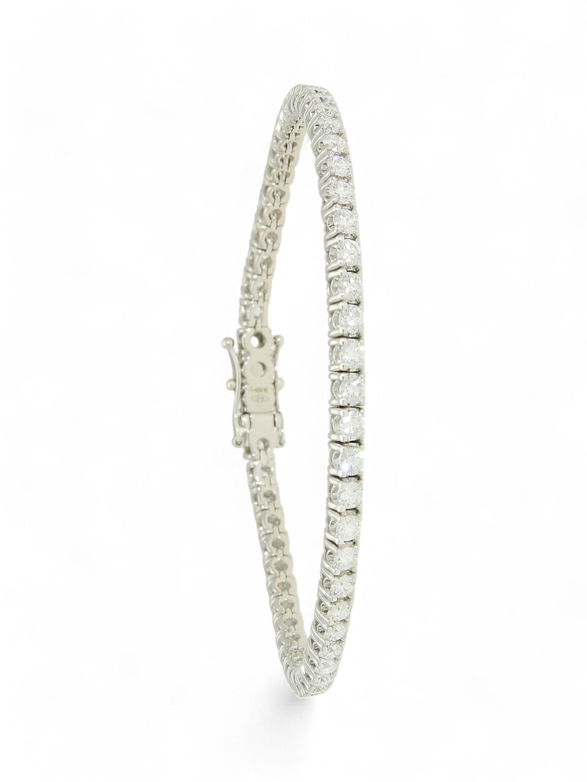 Lab Grown Diamond Bracelet 4.40ct Brilliant Cut in 9ct White Gold