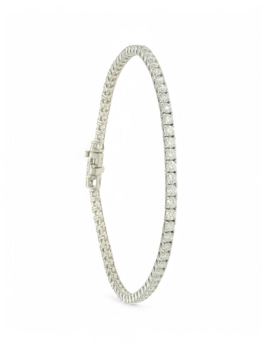 Lab Grown Diamond Bracelet 3.00ct Brilliant Cut in 9ct White Gold