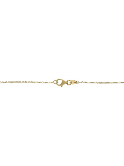 Chain and Bead Drop Necklace in 9ct Yellow Gold