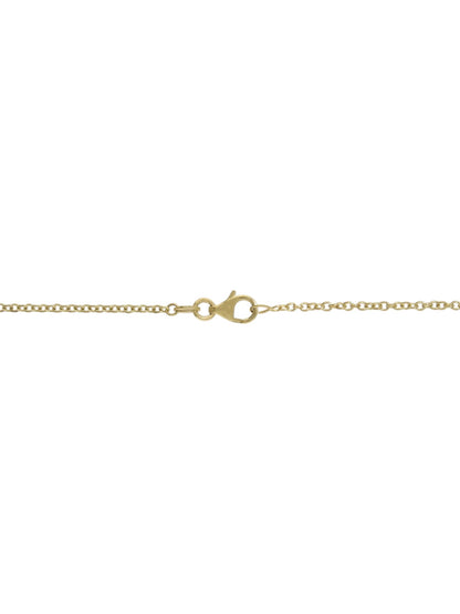 Polished Square Bead Necklace in 9ct Yellow Gold