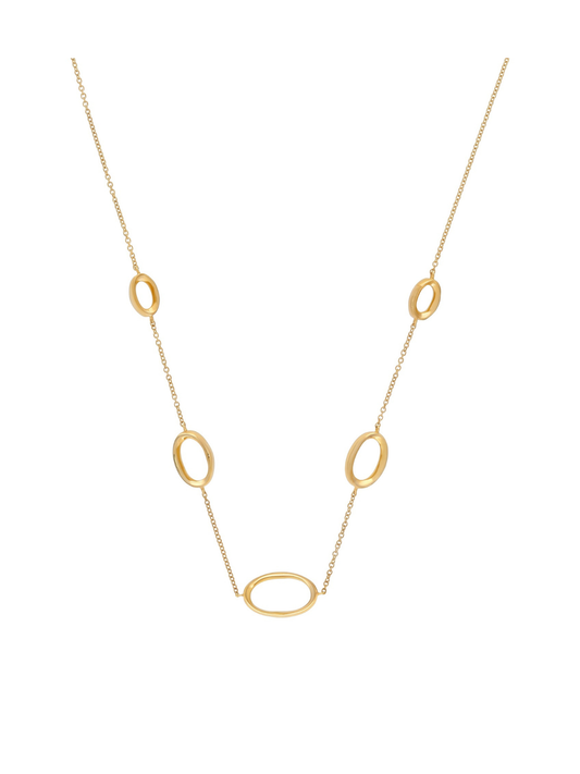 Graduated Oval Necklace in 9ct Yellow Gold