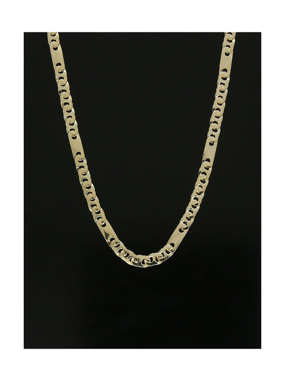 Fancy Flat Link Necklace in 9ct Yellow Gold