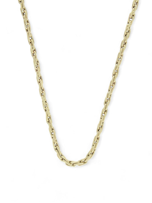 Tight Small Oval Link 45cm Necklace in 9ct Yellow Gold