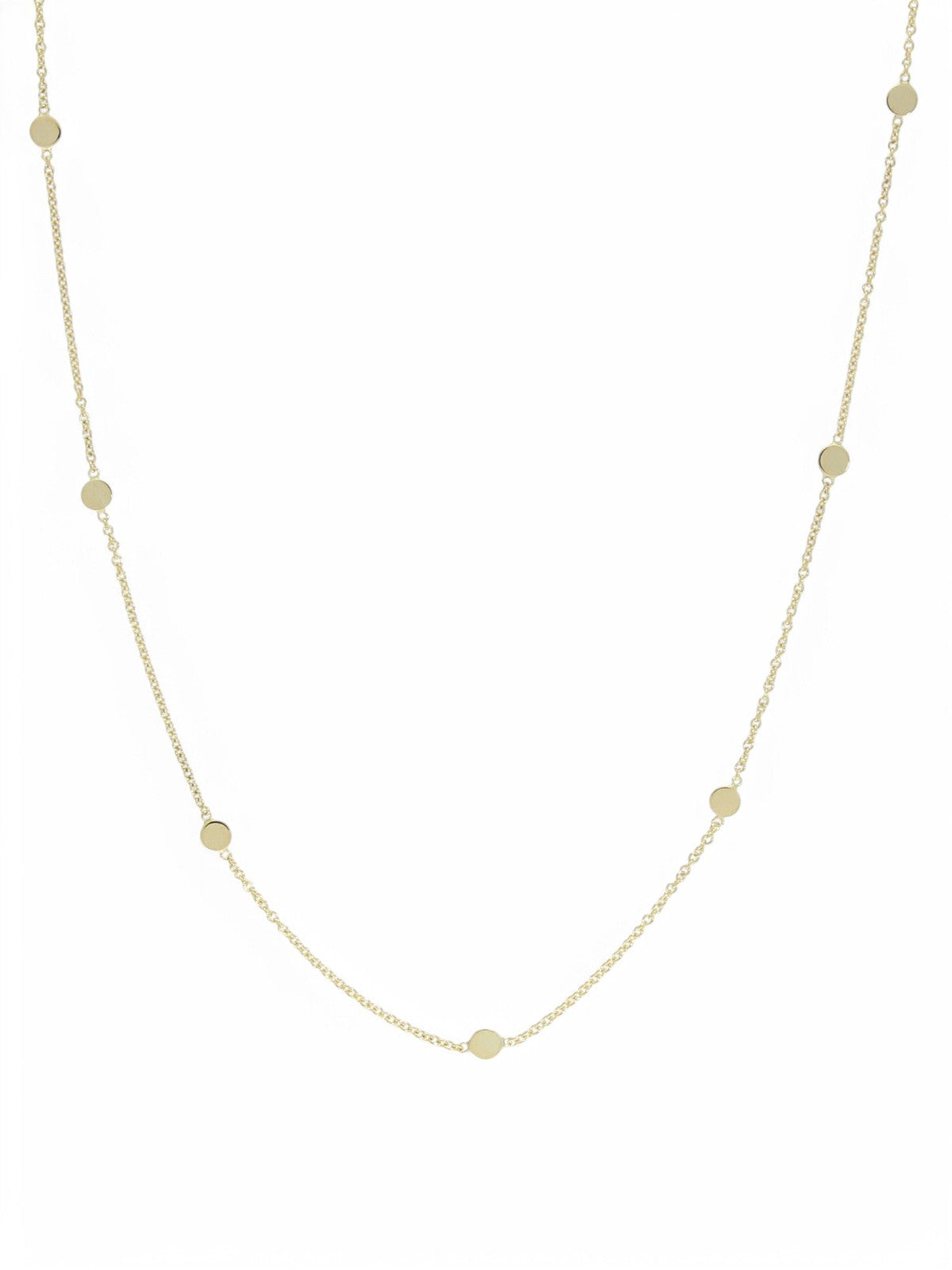 9ct Yellow Gold Circle Station Necklace