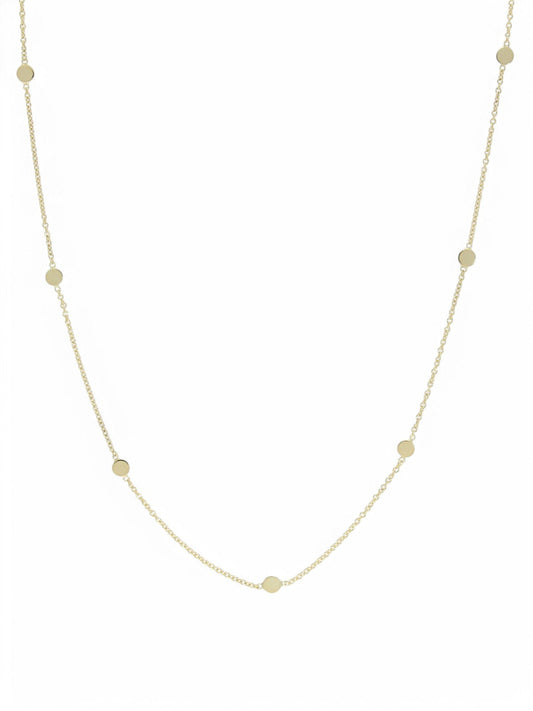 9ct Yellow Gold Circle Station Necklace