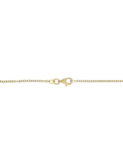 Peridot & Polished Bead Drop Pendant Necklace in 9ct Yellow Gold