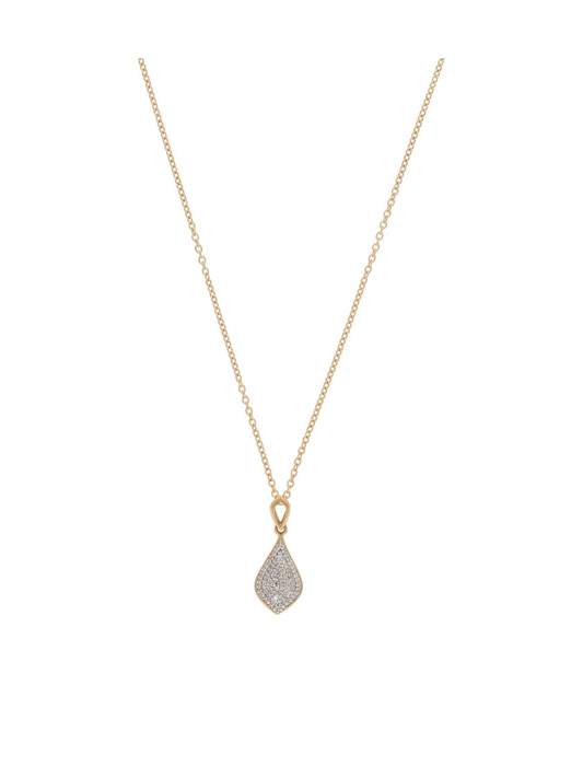 Diamond Drop Pendant with 0.13ct of Round Brilliant Diamonds in 9ct Yellow Gold