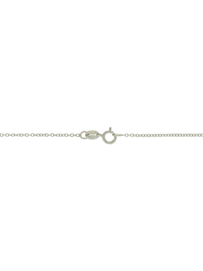 Diamond Oval Pendant Necklace in 9ct White Gold
