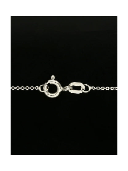 Sapphire & Diamond Princess Cut Snowflake Pendant Necklace in 9ct White Gold