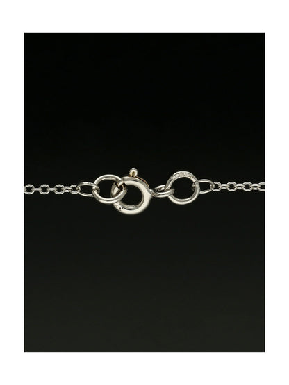 Blue Topaz Faceted Pear Cut Pendant Necklace in 9ct White Gold