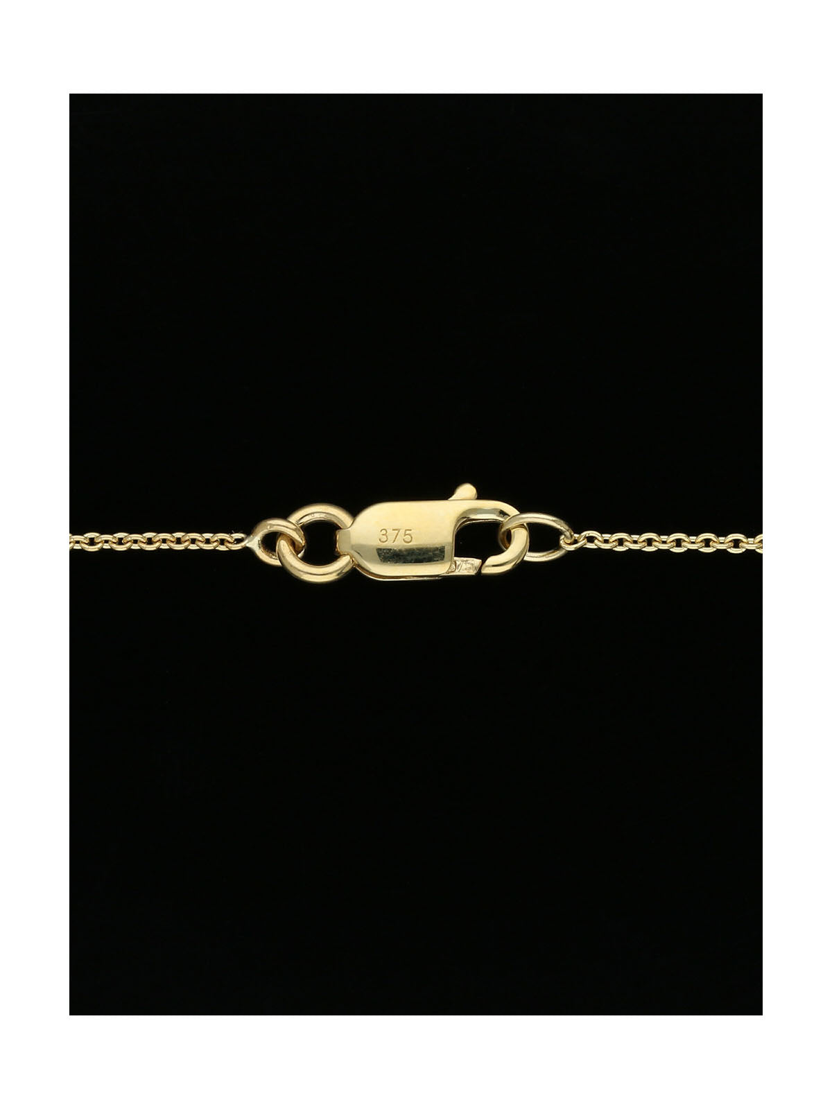 Pearl Open Circle Pendant Necklace in 9ct Yellow Gold