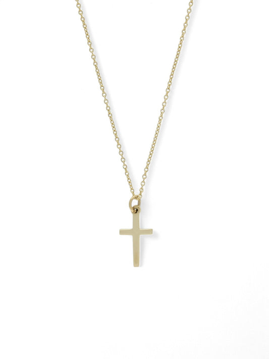 Cross Pendant Necklace in 9ct Yellow Gold