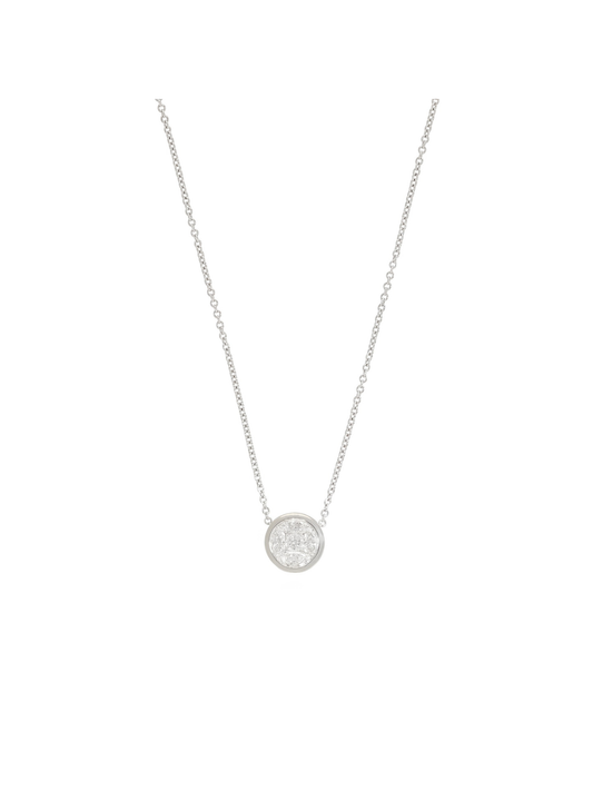 Diamond Solitaire Pendant with 0.29ct Round Brilliant Diamond in 18ct White Gold