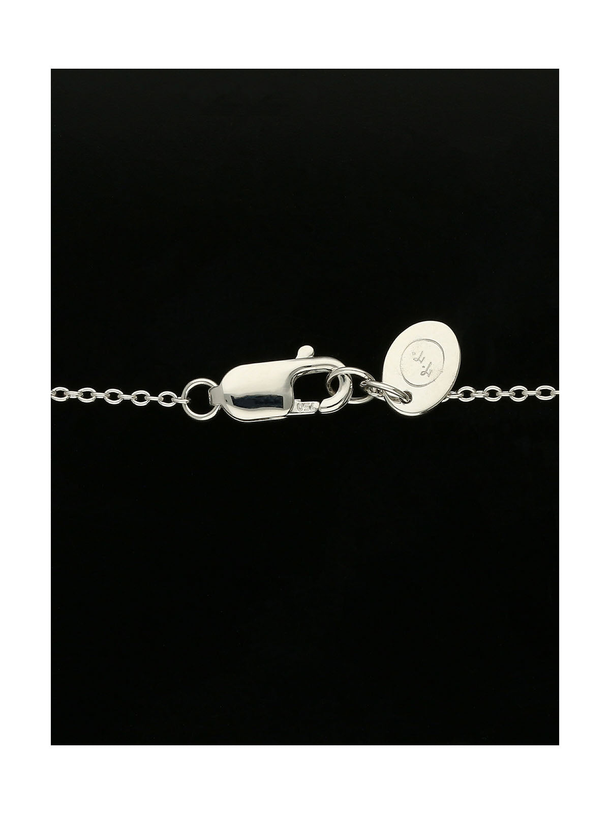 Diamond Round Brilliant Rubover Set Pear Bubble Pendant Necklace in 18ct White Gold