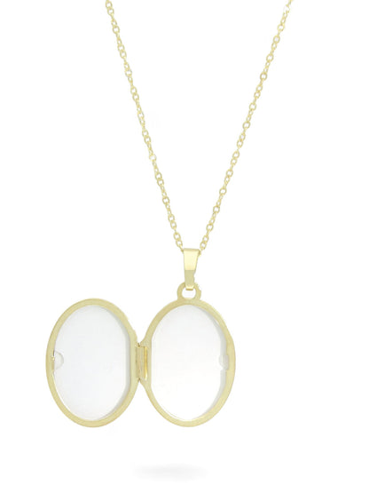 Mother of Pearl Oval Locket in 9ct Yellow Gold
