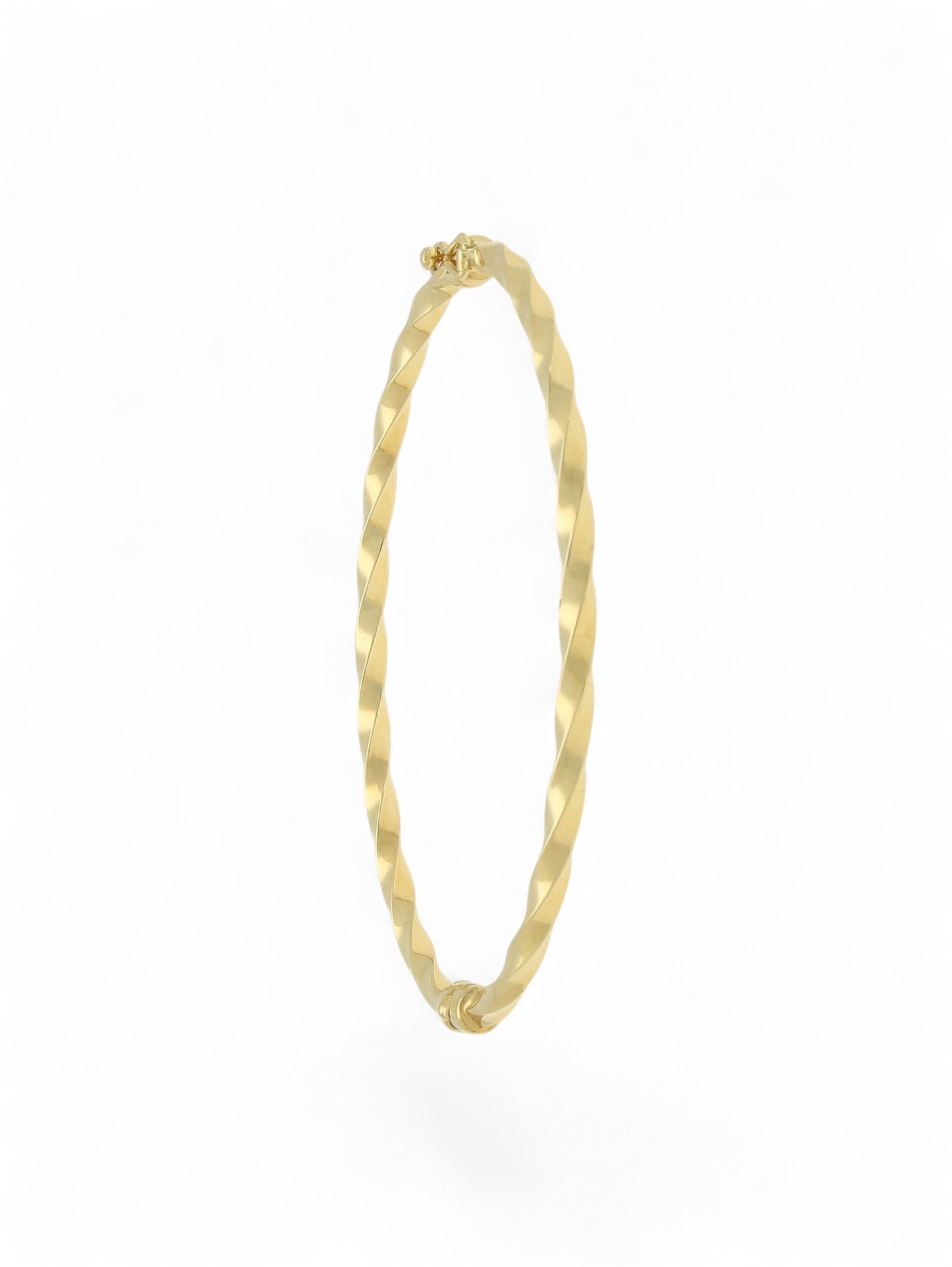 Twisted Hinged Bangle in 9ct Yellow Gold