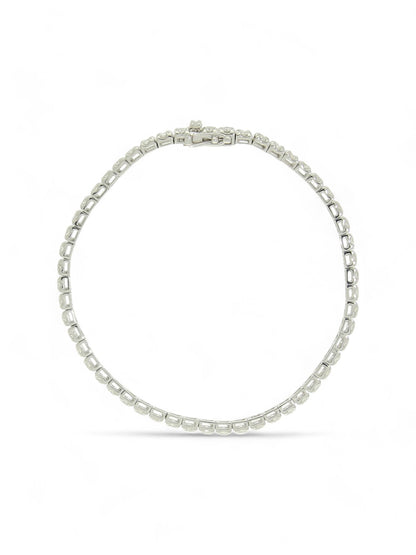 Diamond Line Bracelet 3.02ct in 9ct White Gold