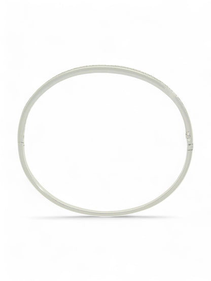 Diamond Two Row Bangle 1.42ct in 18ct White Gold