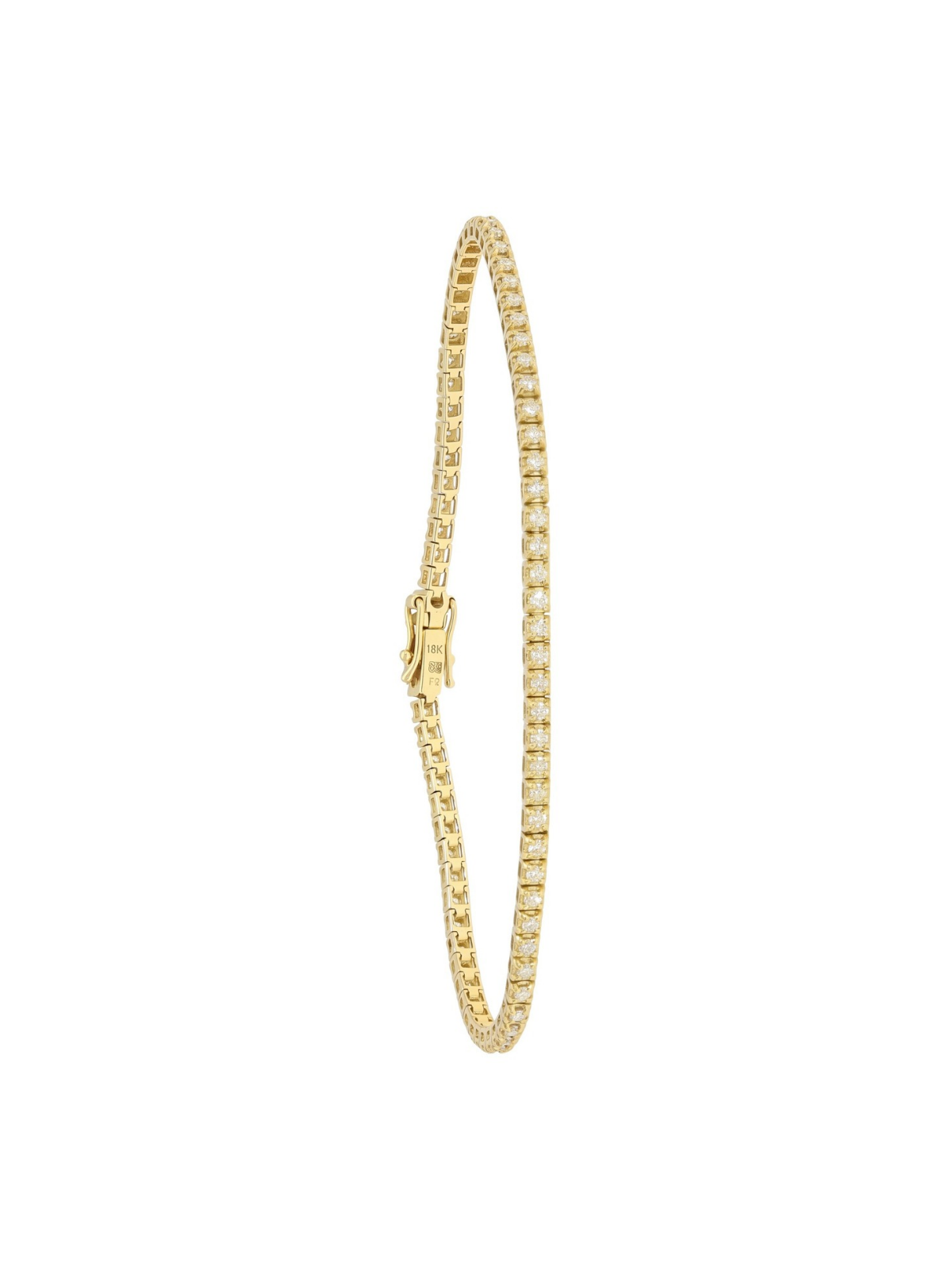 Diamond Tennis Bracelet with 1.03ct of Round Brilliant Diamonds in 18ct Yellow Gold