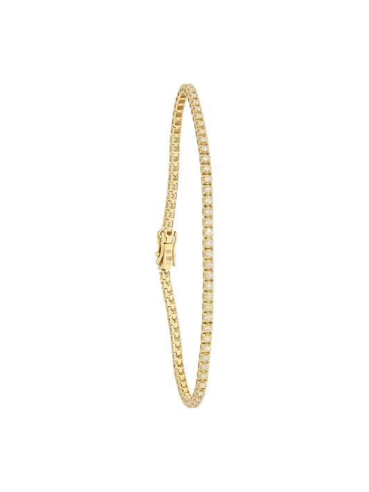Diamond Tennis Bracelet with 1.03ct of Round Brilliant Diamonds in 18ct Yellow Gold