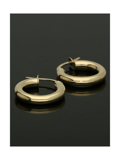 Polished Hoop Earrings 10mm in 9ct Yellow Gold