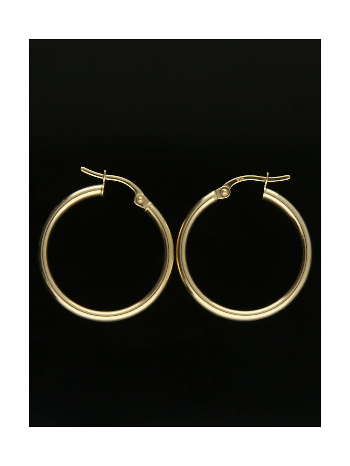 Polished Hoop Earrings 20mm in 9ct Yellow Gold