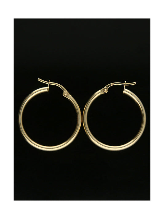 Polished Hoop Earrings 20mm in 9ct Yellow Gold