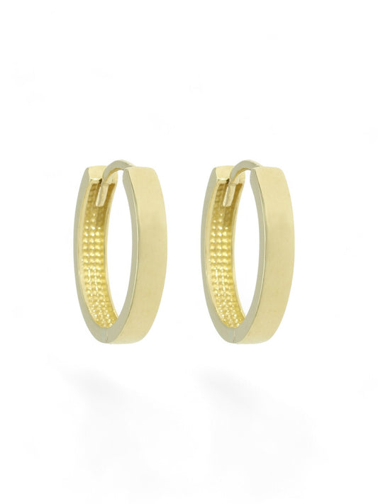 Huggie Hoop Earrings in 9ct Yellow Gold