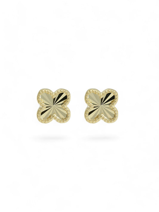 Clover Stud Earrings in 9ct Yellow Gold
