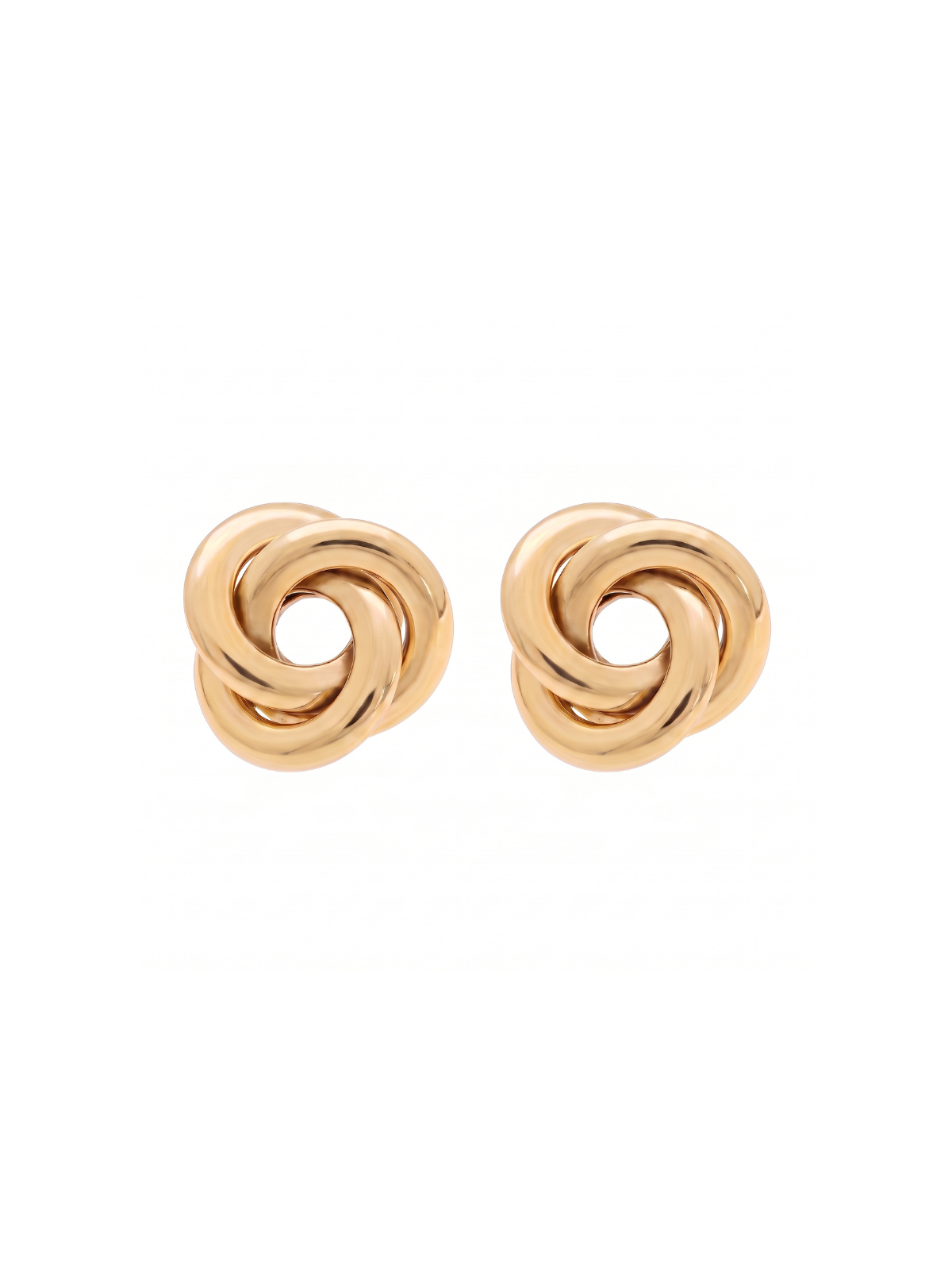 9ct Yellow Gold Knot Stud Earrings 12.5mm x 12.5mm