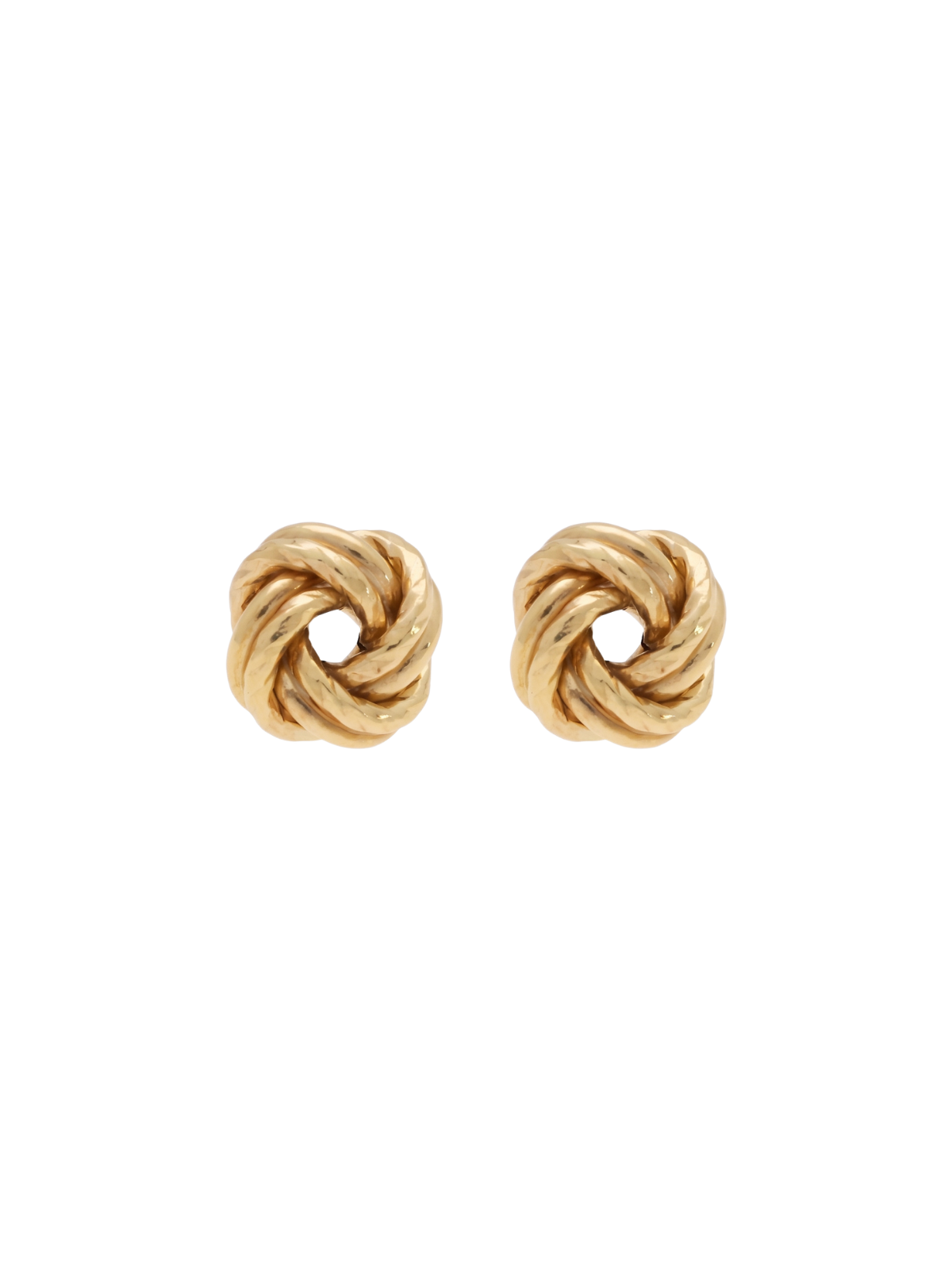 9ct Yellow Gold Knot Stud Earrings 10mm x 10mm