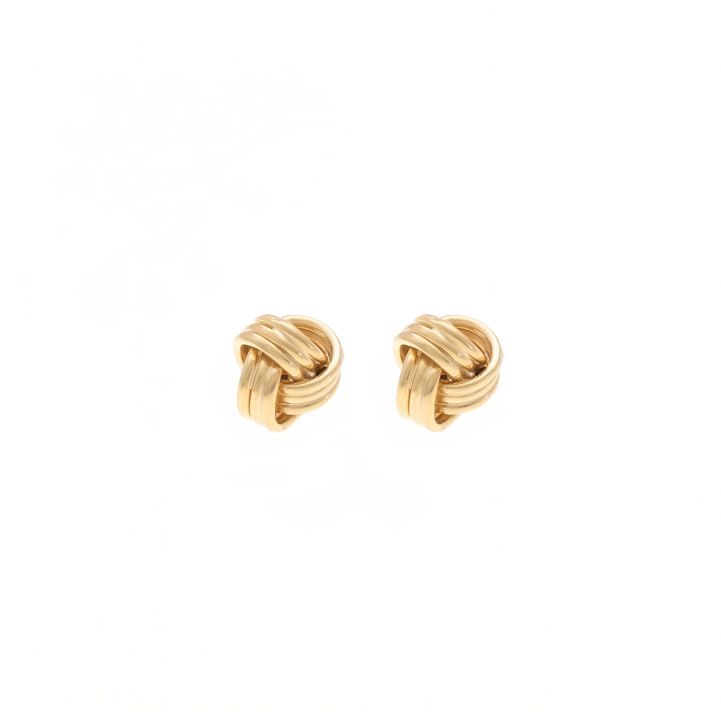 9ct Yellow Gold Knot Stud Earrings 7mm x 7mm