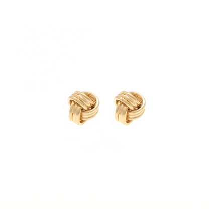 9ct Yellow Gold Knot Stud Earrings 7mm x 7mm