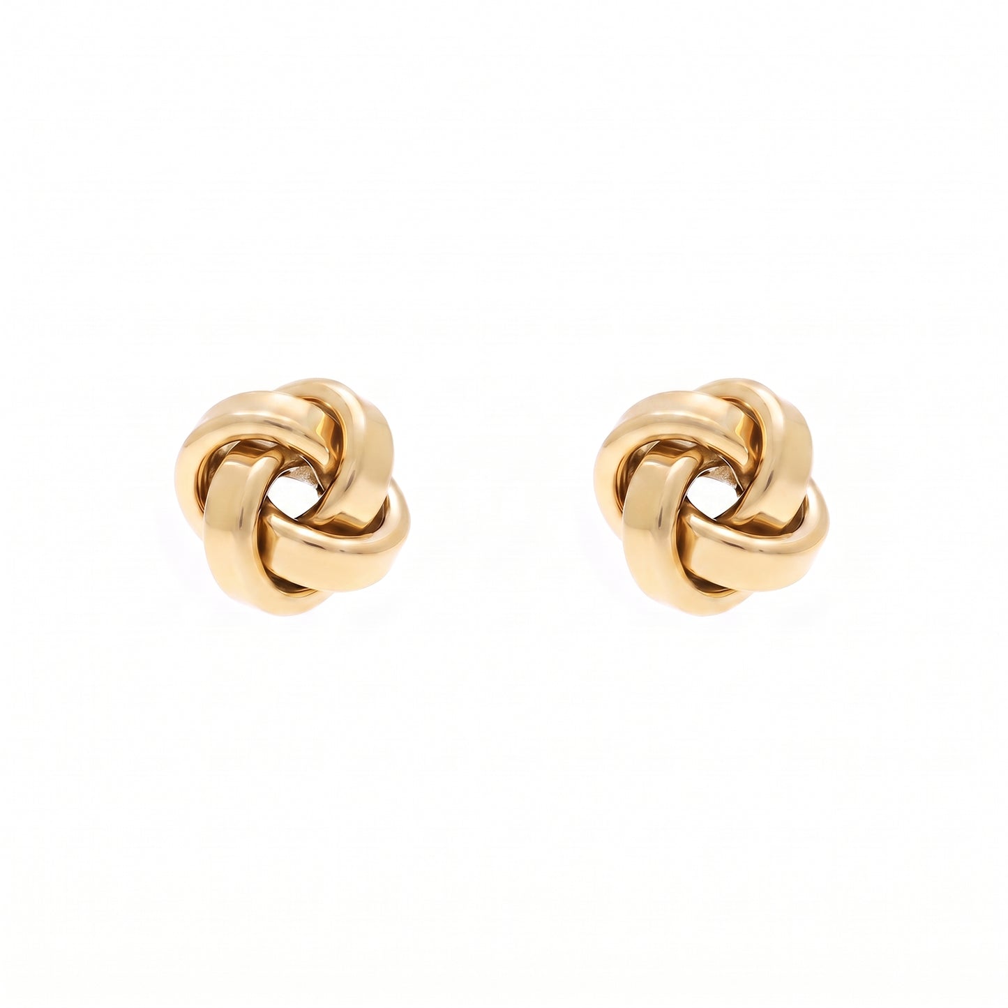 9ct Yellow Gold Knot Stud Earrings 9.5mm x 9.5mm