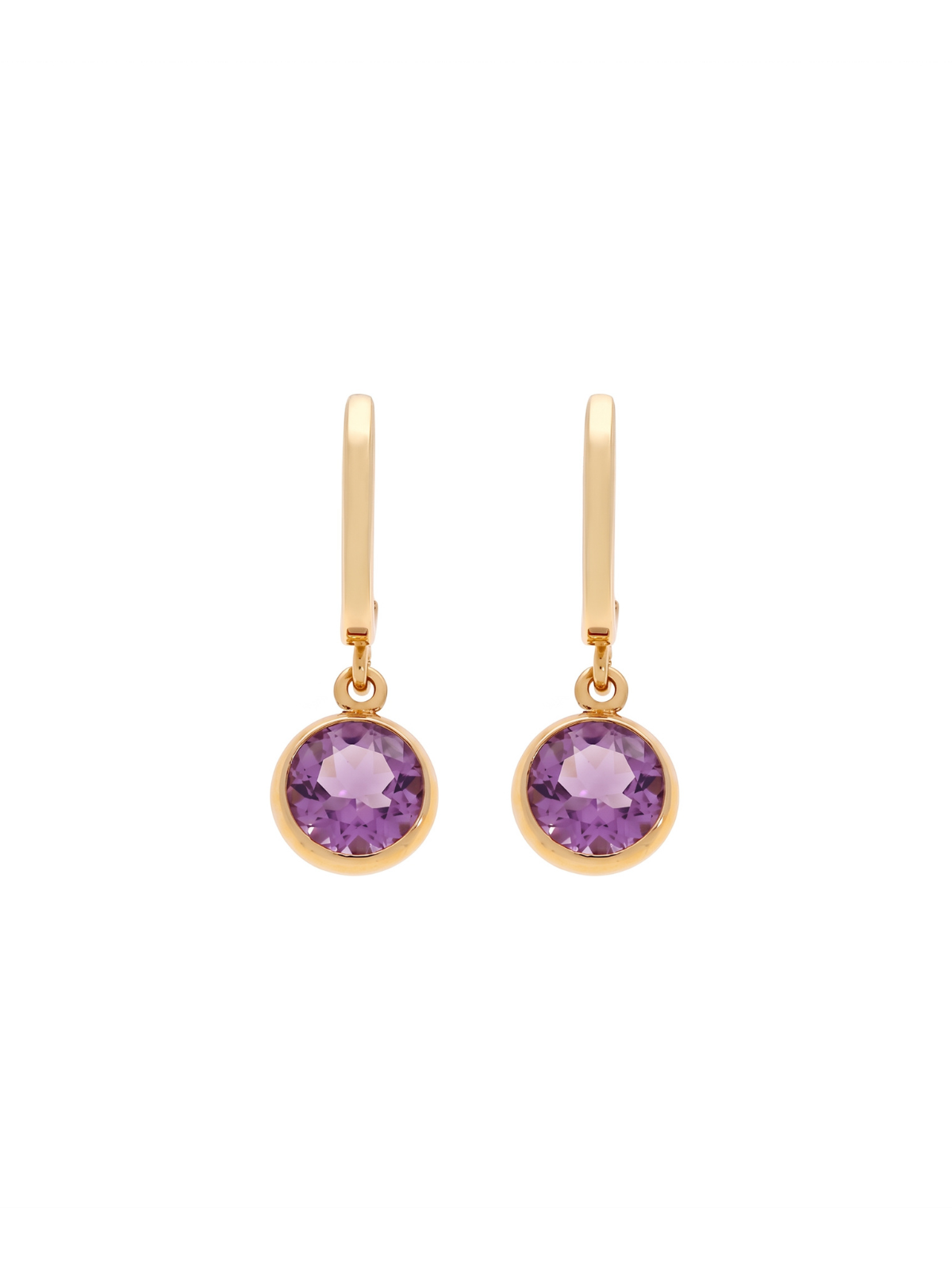 Amethyst Drop Earrings in 9ct Yellow Gold