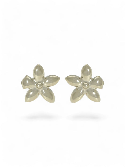 Daisy Stud Earrings 9mm in 9ct White Gold