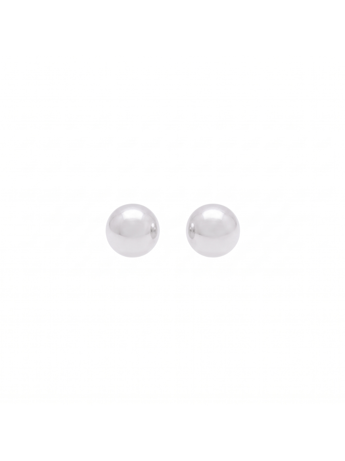 9ct White Gold Button Stud Earrings 7mm x 7mm