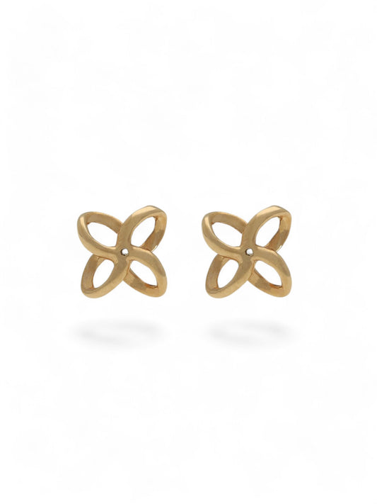 Open Flower Stud Earrings in 9ct Rose Gold